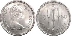 3 pence  from Rhodesia