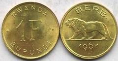 1 franc (Rwanda-Burundi = Rwanda-Burundi) from Rwanda