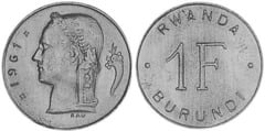 1 franc (Rwanda-Burundi = Rwanda-Burundi) from Rwanda