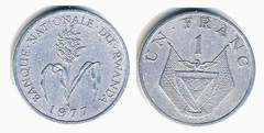 1 franc from Rwanda