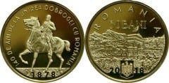 50 bani (140th Anniversary of the Union of Dobruja with Romania) from Romania