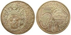 50 bani (625th Anniversary of the Reign of Mircea the Elder) from Romania