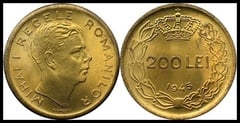 200 lei (Mihai I) from Romania