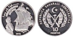 10 pesetas (Embarcación antigua) from Sahara