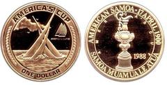 1 dollar  (Americas Cup) from American Samoa