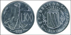 100 lire from San Marino