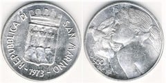 500 lire (Paz) from San Marino