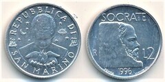 2 lire (Socrates) from San Marino
