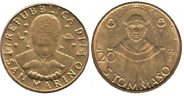 Photo of 20 lire (St.Tomás de Aquino)