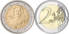 2 euro (420 Aniversario del Nacimiento de Gian Lorenzo Bernini) from San Marino