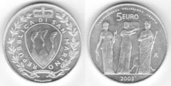 5 euro (Independencia, Tolerancia, Libertad) from San Marino