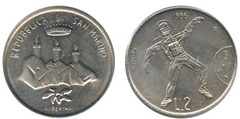 2 lire (Astronauta) from San Marino