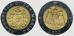 500 lire from San Marino