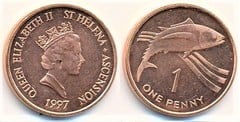 1 penny from Saint Helena and Ascencion