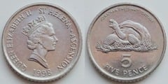 5 pence from Saint Helena and Ascencion