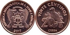 20 cêntimos from São Tomé and Príncipe