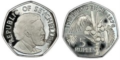 5 rupees (Independencia) from Seychelles