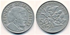 50 cents (Independencia) from Seychelles