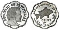 5 cents (Independencia) from Seychelles