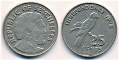 25 cents (Independencia) from Seychelles
