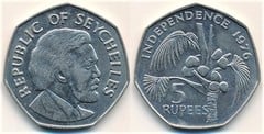 5 rupees (Independencia) from Seychelles
