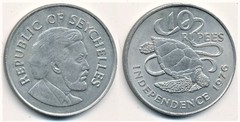 10 rupees (Independence) from Seychelles