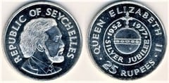 25 rupees (Jubileo de Plata de la Reina) from Seychelles