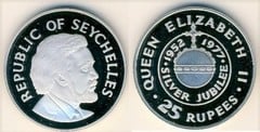 25 rupees (Queen's Silver Jubilee) from Seychelles