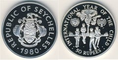 50 rupees (Año Internacional del Niño) from Seychelles