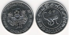 10 dollars (Año del Mono) from Singapore