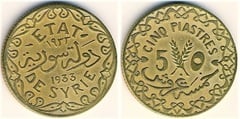 5 piastres (French Protectorate) from Syria