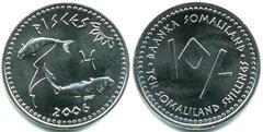 10 shillings (Horóscopo-Piscis) from Somaliland