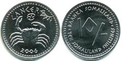 10 shillings (Horoscope-Cancer) from Somaliland