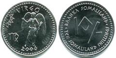 10 shillings (Horóscopo-Virgo) from Somaliland