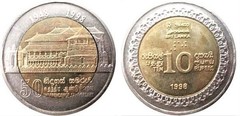 10 rupees (50 Aniversario de la Independencia) from Sri Lanka