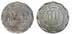 10 rupees (Distrito de Trincomalee) from Sri Lanka