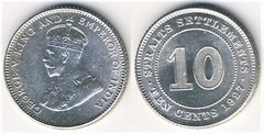 10 cents from Straits Settlements