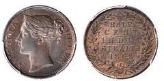 1/2 cent from Straits Settlements