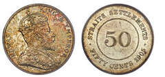 50 cents from Straits Settlements