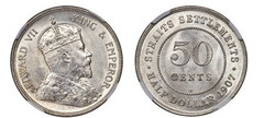 50 cents from Straits Settlements