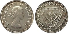 3 peniques (Elizabeth II) from South Africa