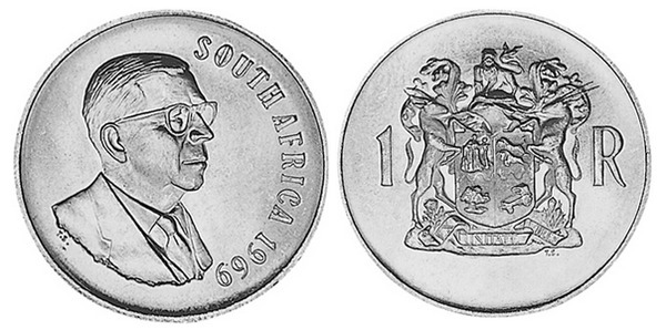 Photo of 1 rand (Dr. T. E. Donges - SOUTH AFRICA)