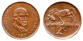 Photo of 2 cents (Balthazar J. Vorster - SOUTH AFRICA - SUID-AFRIKA)