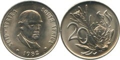 20 cents (Balthazar J. Vorster) from South Africa