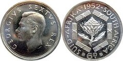 6 peniques (George VI) from South Africa