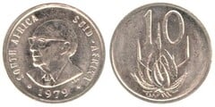 10 cents (End of Nicolaas Johannes Diederichs' Chairmanship) from South Africa