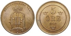 5 öre (Oscar II) from Sweden