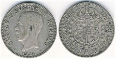 1 krona (Gustaf V) from Sweden