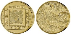 50 kronor (150 Años del Primer Sello de Correos de Suecia) from Sweden
