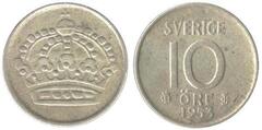 10 öre (Gustaf VI) from Sweden